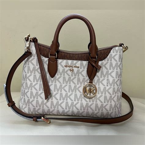 michael kors austen medium satchel|michael kors manhattan medium contrast.